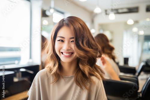 Beautiful Young Asian Woman Hairdresser. Сoncept Young Asian Hairdressers, The Beauty Of Asian Hair, Hair Styling Tips For Busy Women, Working With Different Hair Types