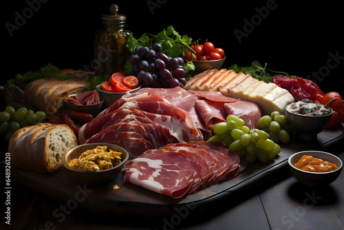 overhead shot of a selection of prosciutto
