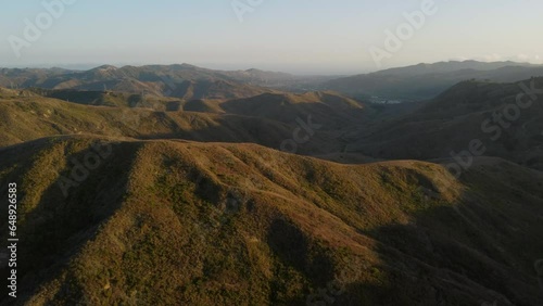 Aerial View of Ojai Mountains, Ventura County, California