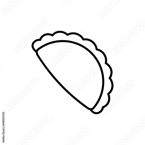 Simple empanada line icon photo