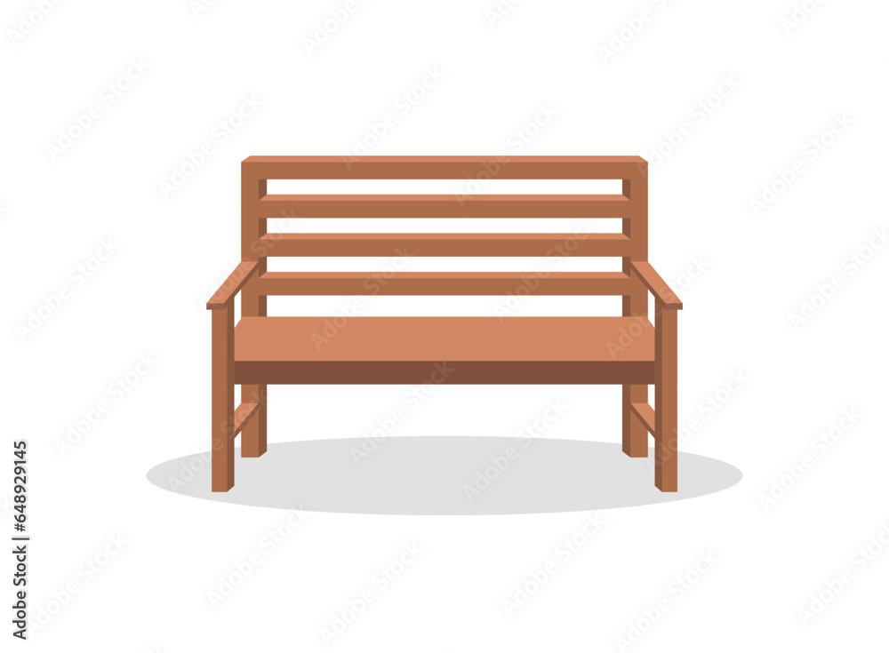 Bench icon in flat style. Comfortable rest vector illustration on isolated background. Park chair sign business concept. Bench icon in flat style. Comfortable rest vector illustration on isolated background. Park chair sign business concept.
