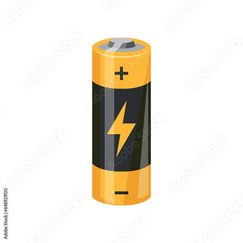 Realistic alkaline battery set icon in flat style. Diffrent size accumulator vector illustration on isolated background. Accumulator recharge sign business concept.