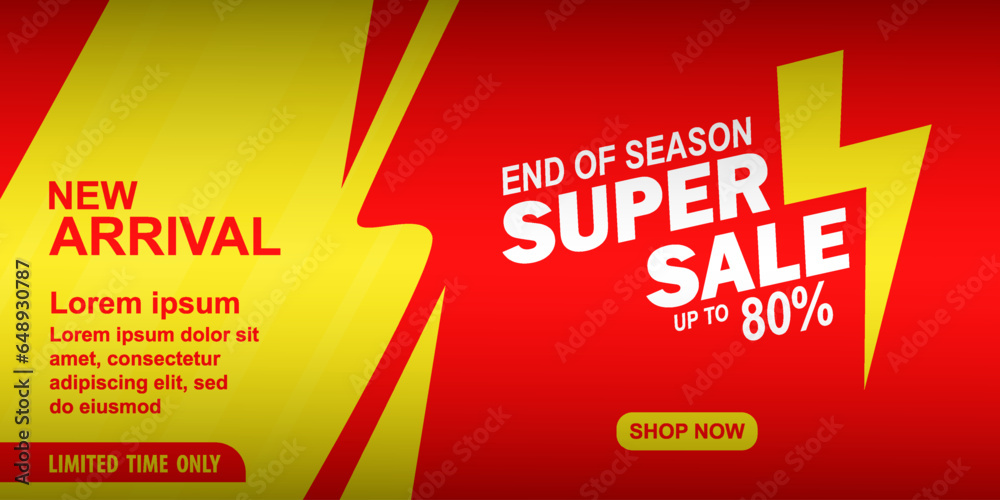 Fototapeta premium Vector Illustration Limited Time Super Sale Banner
