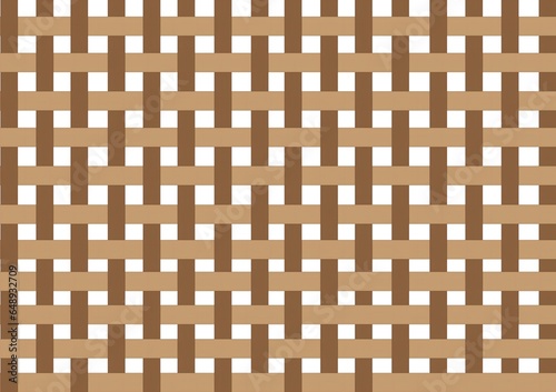 a brown rectangular object with white squares,woven