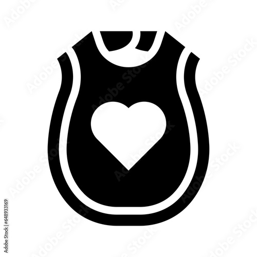 baby bib solid icon illustration vector graphic