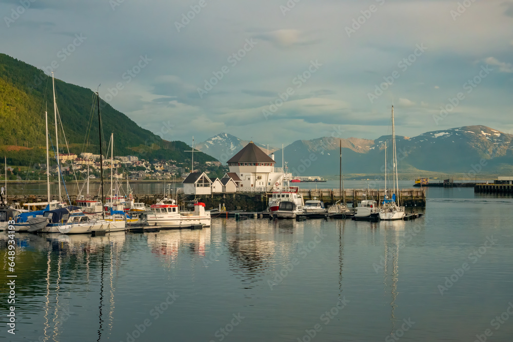 Tromsø cityscape, Harbor, Troms of Finnmark, Norway