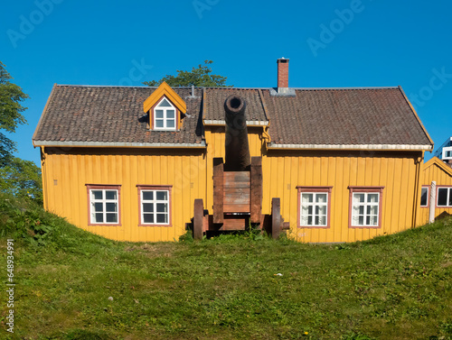 Historic Skansen, Tromsø, Troms of Finnmark, Norway. Old citadel, from the 17th century photo
