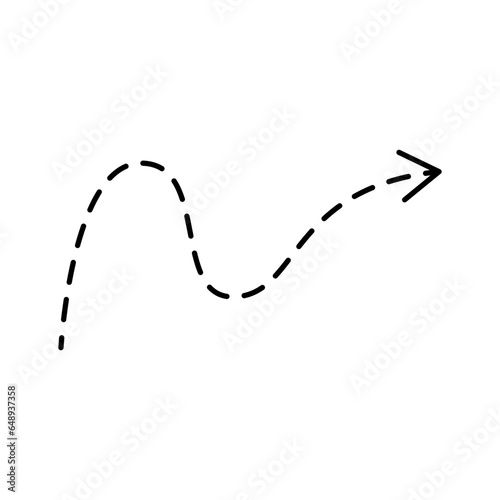 Dashed Line Arrow