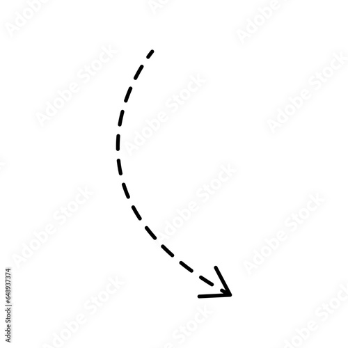 Dashed Line Arrow