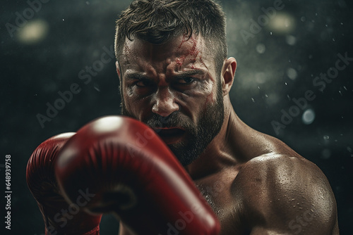 A focused boxer