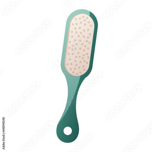 Nail file. Pedicure, manicure in beauty spa salon tools, accessories. Polished fingernails, equipment, tools. Beauty treatment, skin and body care routine