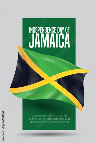 Independence Day Jamaica, Vector Flag