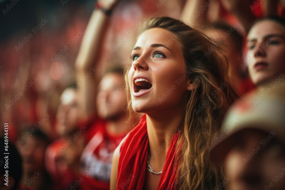 sports fans cheering for their team in the stands sports fans cheering for their team in the stands