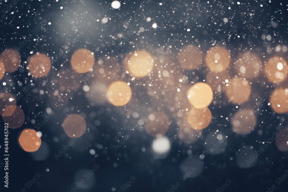 Obraz premium snow on black background bokeh