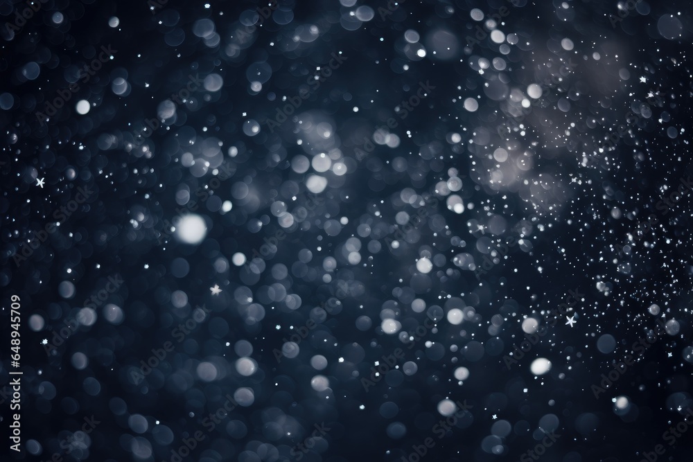 Obraz premium snow on black background bokeh