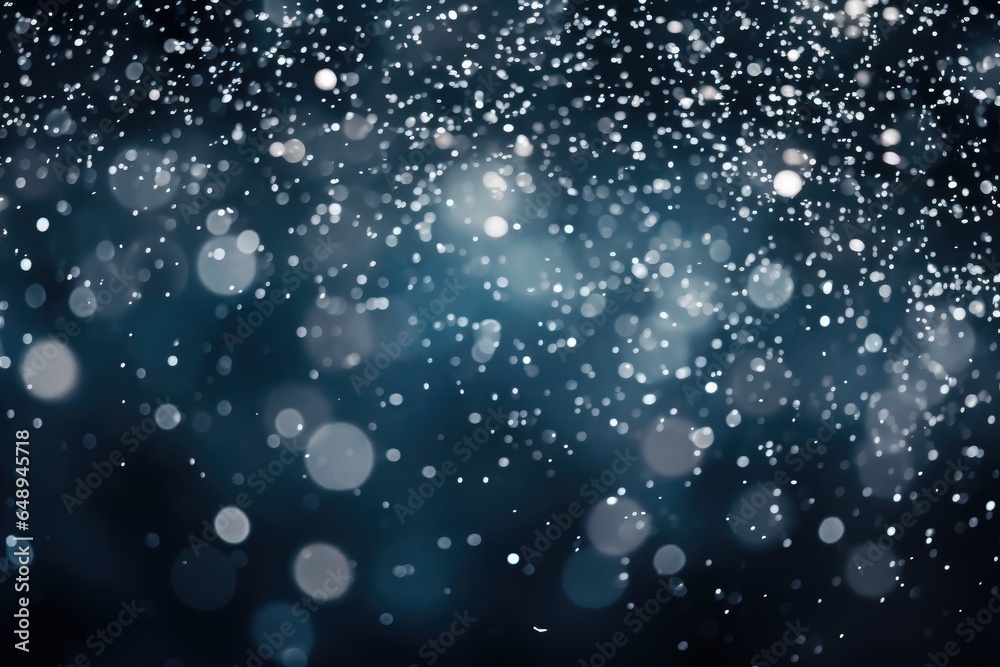 snow on black background bokeh