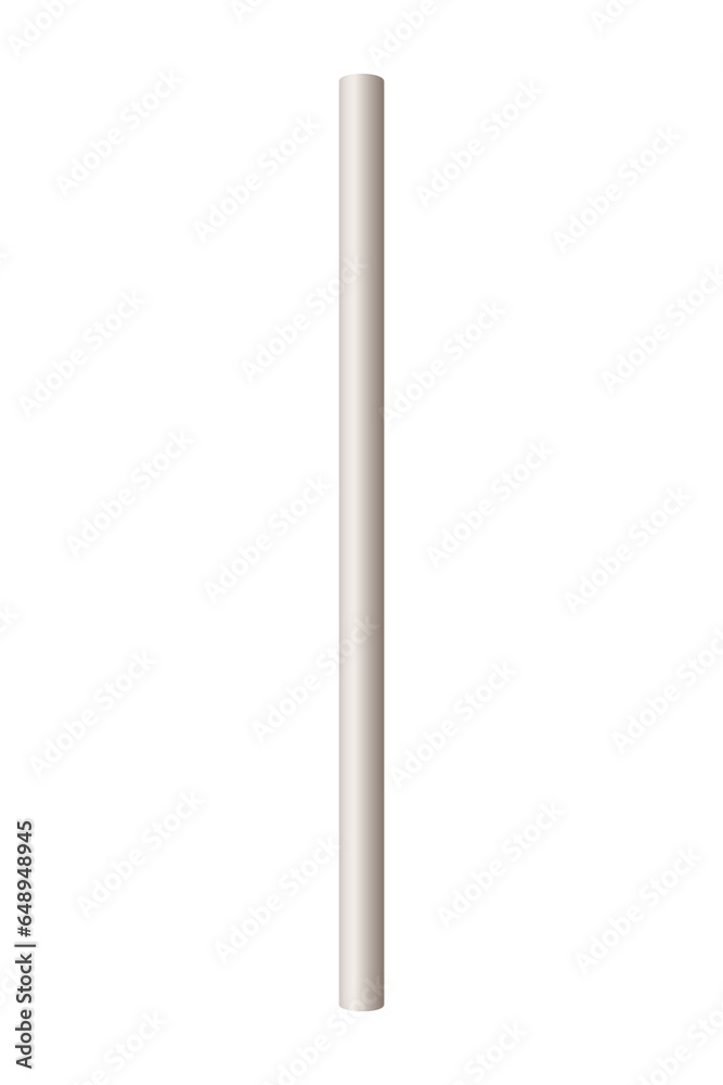 White paper cocktail straw, plant fiber paper drinking straw, the cocktail straws are isolated on the white background - stock vector White paper cocktail straw, plant fiber paper drinking straw, the cocktail straws are isolated on the white background - stock vector