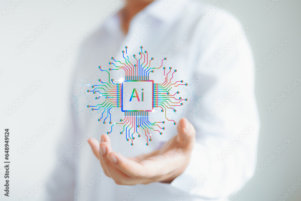 smart artificial intelligence concept ai the use of ai in business future ai, business people hand and brain network ai numerical code processing smart artificial intelligence concept ai the use of ai in business future ai, business people hand and brain network ai numerical code processing
