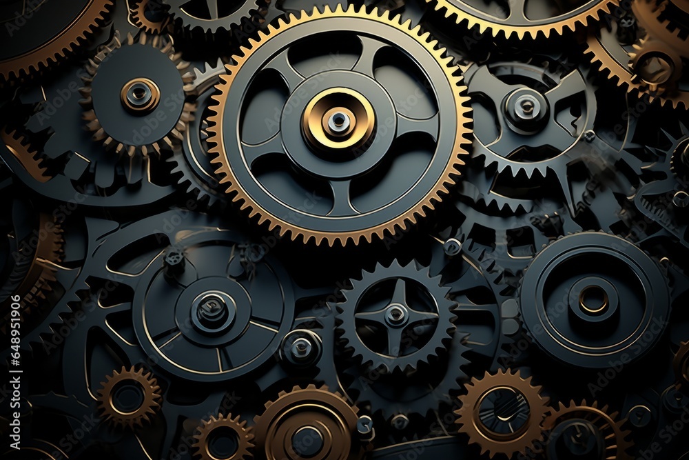 Gears and cogs background. 3d rendering toned image Gears and cogs background. 3d rendering toned image