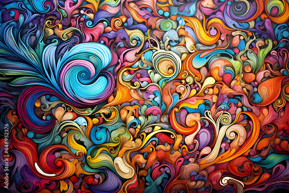 Kaleidoscopic Psychedelia Swirling Colors in a Unique Style Kaleidoscopic Psychedelia Swirling Colors in a Unique Style
