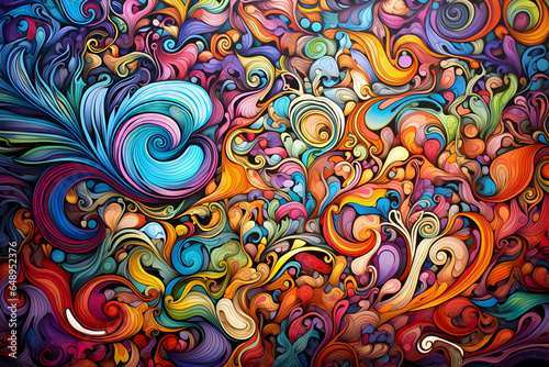 Kaleidoscopic Psychedelia Swirling Colors in a Unique Style