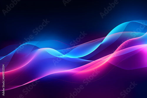 Vibrant Neon Waves Background A Mesmerizing Visual Experience