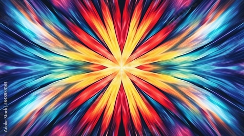 Abstract colorful retro background with burst symmetrical shape pattern