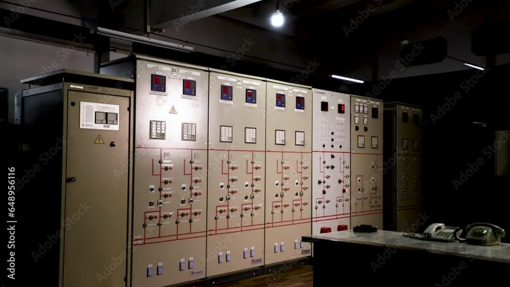Control Panels in Electrical station Control Panels in Electrical station