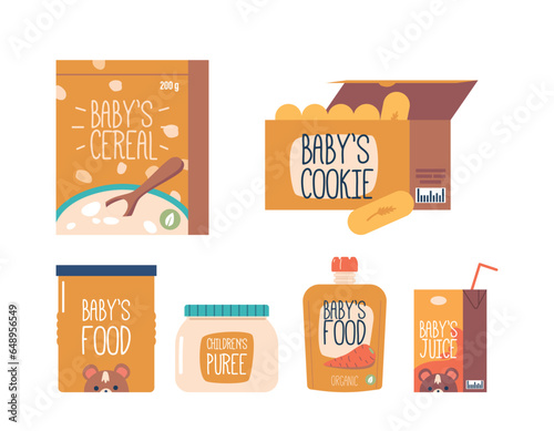 Nutrient-rich Baby Nutrition Packs. Cookies, Puree, Juice or Cereals, Wholesome Blend Of Vitamins, And Minerals
