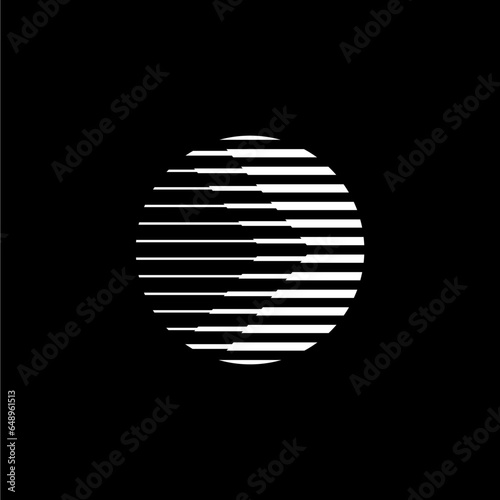 ball speeding arrow logo icon in minimal design vector template