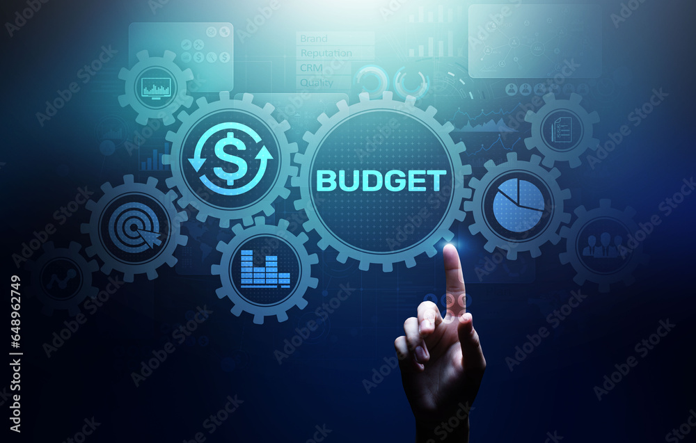 Budget accounting financial technology concept on virtual screen. Budget accounting financial technology concept on virtual screen.
