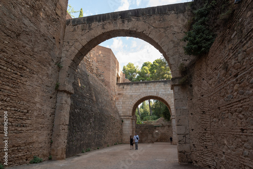 Cuesta de los Chinos aqueduct and bridge that connects the Alhambra with the Generalife photo