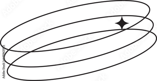 Modern minimalist aesthetic line elements