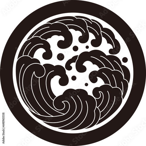 丸に左波の丸