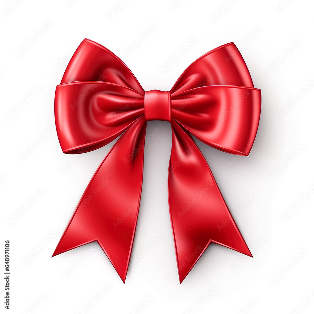 Red bow isolated on white background Red bow isolated on white background