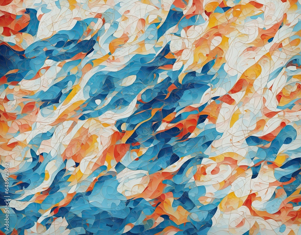 Multi-colored pattern on a white background. AI generated. Multi-colored pattern on a white background. AI generated.