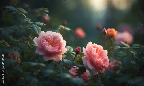 Vibrant Spring Flowers  Pink Forest Rose