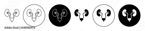urology icon set in black filled and outlined style. suitable for UI designs photo
