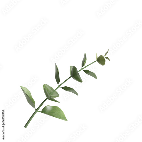 3d illustration of leaf isolated on transparent background