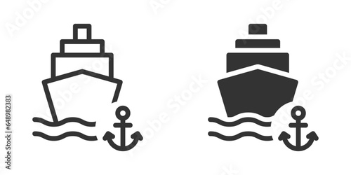 Seaport icon isolated on a white background. Vector illustration. photo