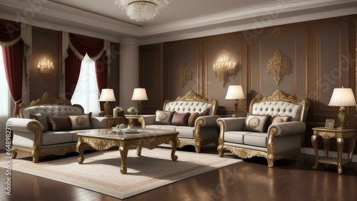 interior of a royal living room