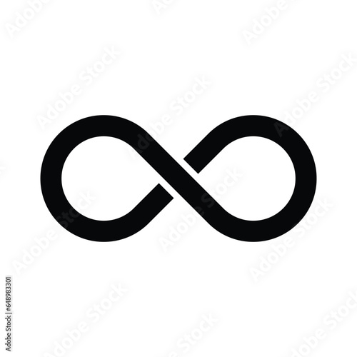 Infinity symbol icon isolated on white background. Vector illustration