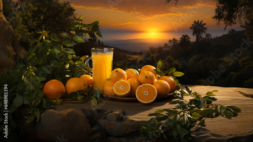 Freshly squeezed orange juice and sweet Sicilian oranges