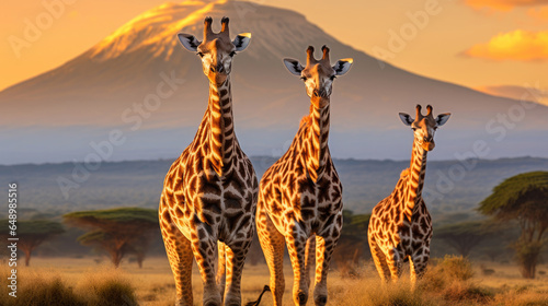 Giraffes in Kilimanjaro National Park