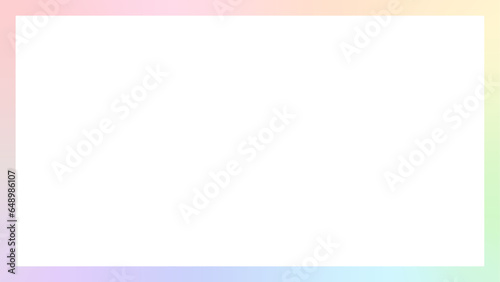 10色の薄いカラーのグラデーションのフレーム - 推し色や多様性のカラフルなイメージ素材 - 16:9
