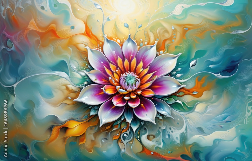 Colorful Swimming Flowers Colorful Swimming Flowers