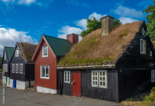 Tinganes, the historical old town of Tórshavn, on Streymoy Island, the capital city of the Faroe Islands, a self-governing archipelago, part of the Kingdom of Denmark