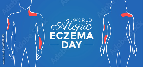 World Atopic Eczema Day Background Illustration Design with People