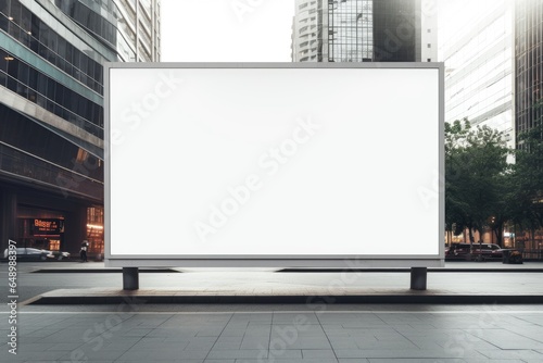 wide horizontal blank billboard mockup