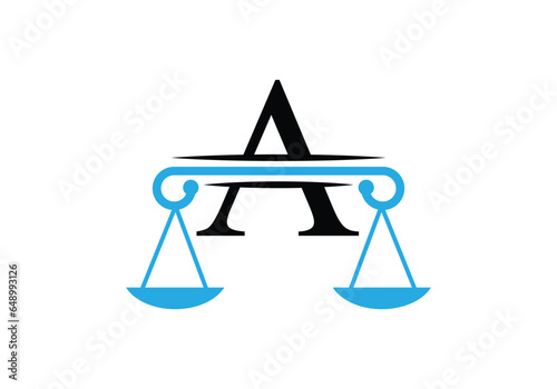 Letter A Law Firm Logo Design Vector Template.